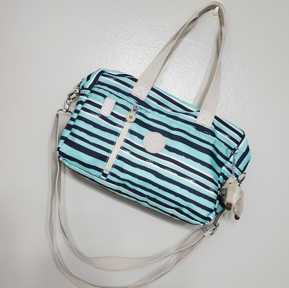 Kipling Nylon Spectacle Dustin Stripe Bag - Picture 2 of 8